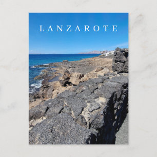 Lanzarote volcanic stones view postcard