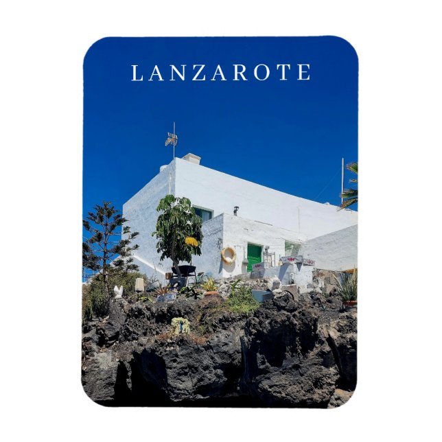 Lanzarote white house view fridge magnet (Vertical)