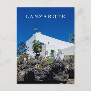 Lanzarote white house view postcard