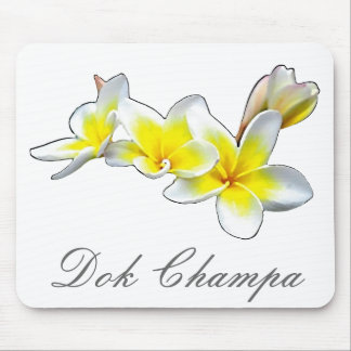 LAO FLOWER DOK CHAMPA - PLUMERIA RUBRA MOUSE PAD