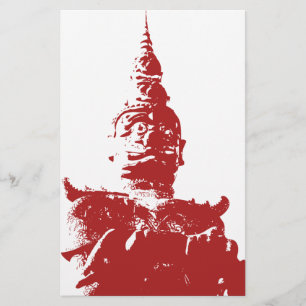 Lao Giant Guardian .. Buddha Park, Vientiane, Laos Stationery