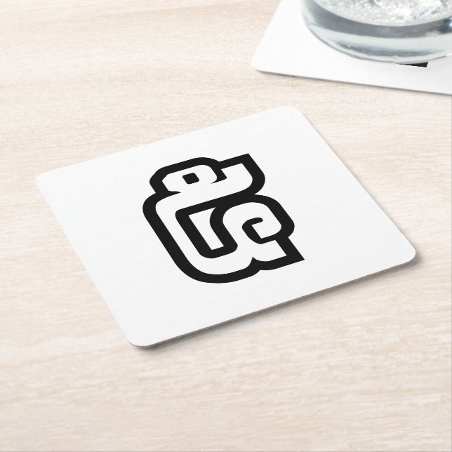 Lao / Laos Number Five / 5 / ໕ (Haa/Ha) Laotian Square Paper Coaster (Angled)