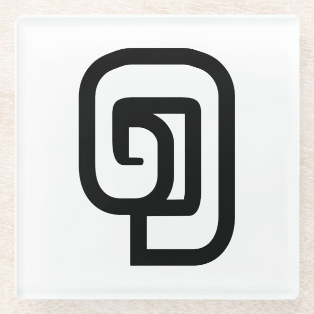 Lao / Laos Number One / 1 / ໑ (Nung/Nueng) Laotian Glass Coaster (Front)