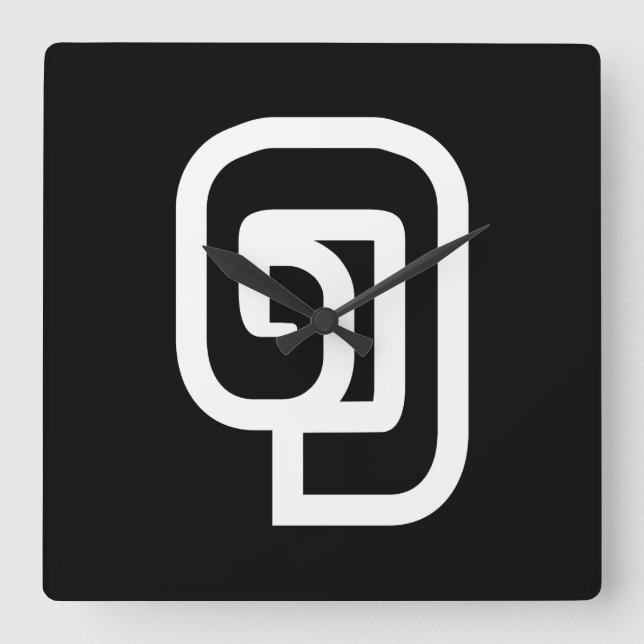 Lao / Laos Number One / 1 / ໑ (Nung/Nueng) Square Wall Clock (Front)