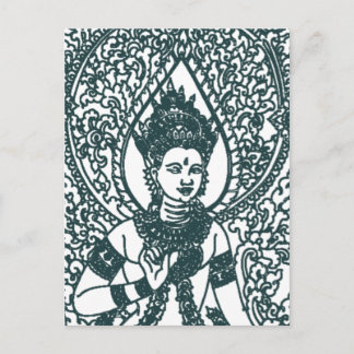 LAO - THAI - CAMBODIA BUDDHIST ANGEL GOD POSTCARD
