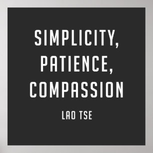 Lao Tse Quote for Zen lovers Poster