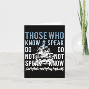 Lao Tsu Those Who Know Philosophy Quote Card