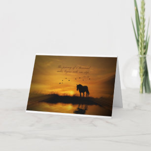 Lao Tzu Famous Quote Brazilian Management Horse Card