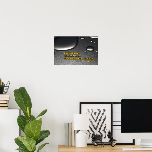 Lao Tzu Inspirational Quote "Intelligence" Poster (Home Office)
