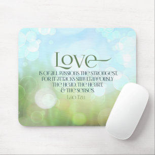 Lao Tzu Inspirational Quote "Love" Mouse Pad