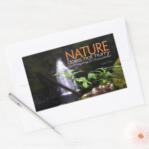 Lao Tzu Inspirational Quote "Nature" Rectangular Sticker