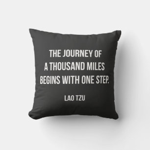Lao Tzu motivational quote. Cushion
