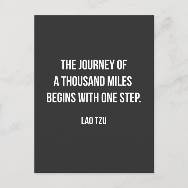 Lao Tzu motivational quote. Postcard (Front)