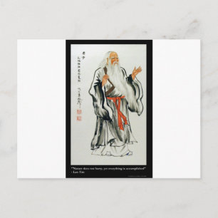 Lao Tzu Nature Never Hurries Quote Gifts & Tees Postcard