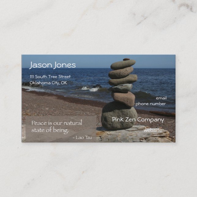 Lao Tzu Quote Business Card (Front)