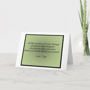 Lao Tzu Quote Greeting Card