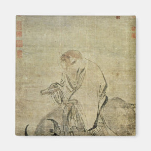 Lao-tzu  riding his ox, Chinese, Ming Dynasty Magnet