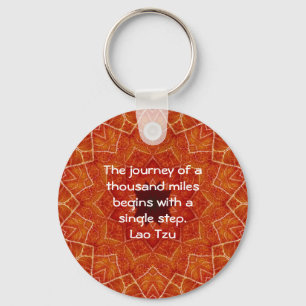 Lao Tzu Wisdom Motivational Quotation Saying Key Ring
