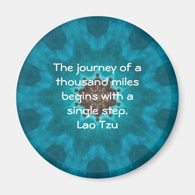 Lao Tzu Wisdom Motivational Quotation Saying Magnet (Front)