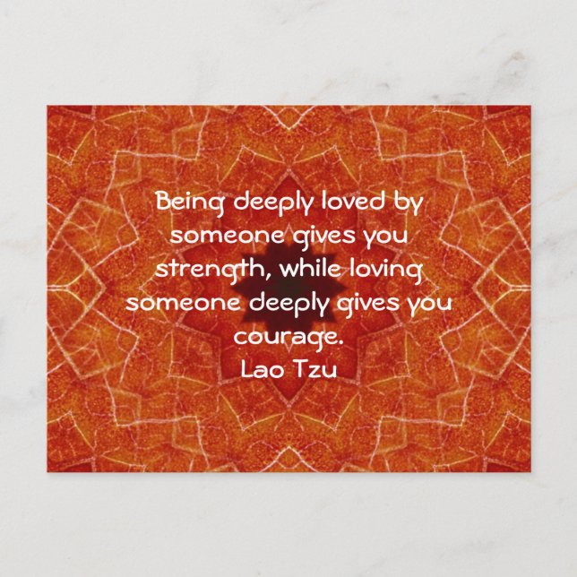 Lao Tzu Wisdom Quotation Saying Postcard (Front)