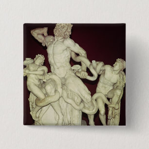 Laocoon, Hellenistic original, 1st century 15 Cm Square Badge