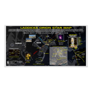 Laodicea Orion Star Map Poster