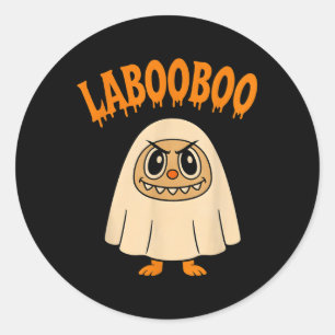 Laoo Halloween Cute Ghost Fun For Kids, Men And Wo Classic Round Sticker