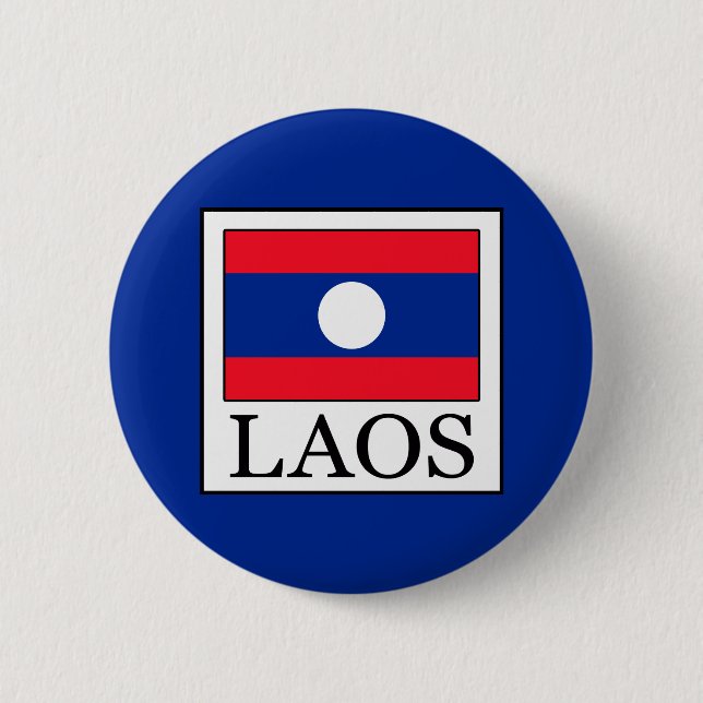 Laos 6 Cm Round Badge (Front)
