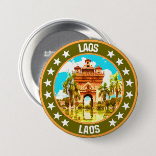 Laos 7.5 cm round badge