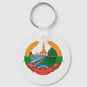 Laos Coat of Arms detail Key Ring