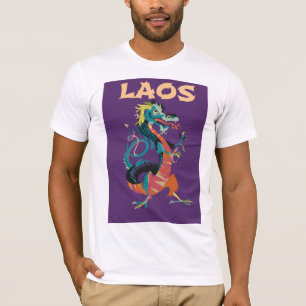 Laos Dragon vintage style travel poster T-Shirt