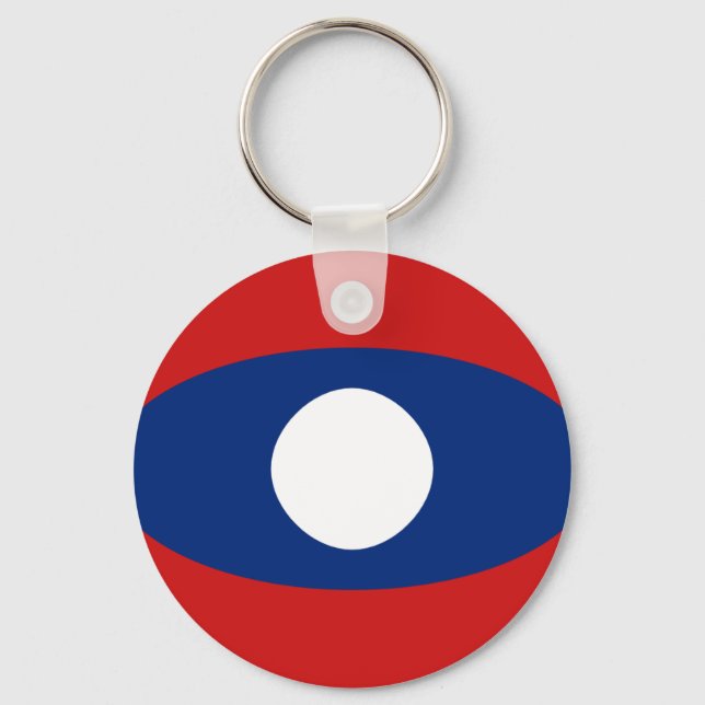 Laos Fisheye Flag Keychain (Front)