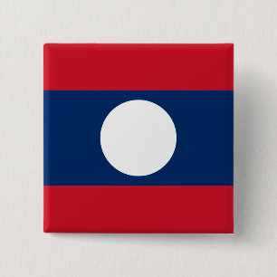 Laos Flag 15 Cm Square Badge