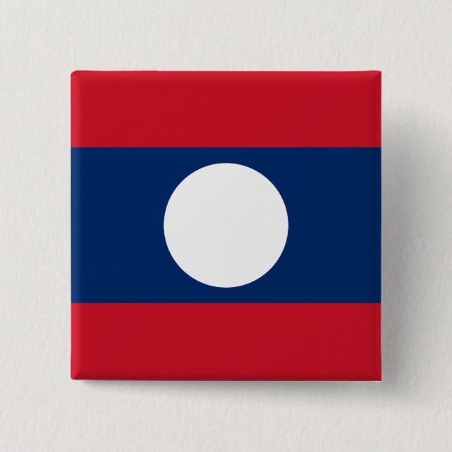 Laos Flag 15 Cm Square Badge (Front)