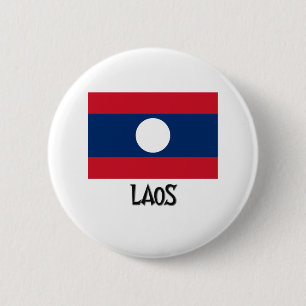 Laos Flag 6 Cm Round Badge