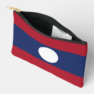 Laos flag accessory pouch