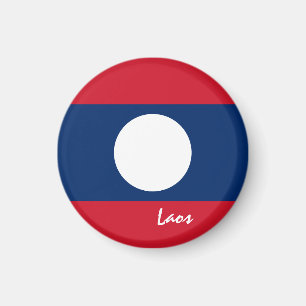Laos flag & Asia - travel/sports fans Magnet