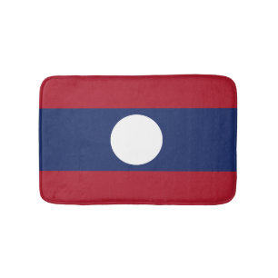 Laos flag bath mat