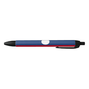 Laos Flag Black Ink Pen