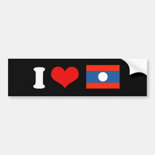 Laos Flag Bumper Sticker