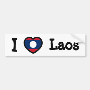 Laos Flag Bumper Sticker