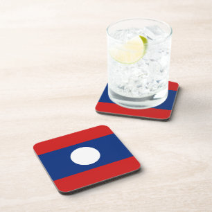Laos Flag Coaster