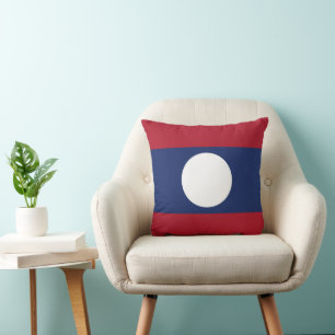 Laos flag cushion