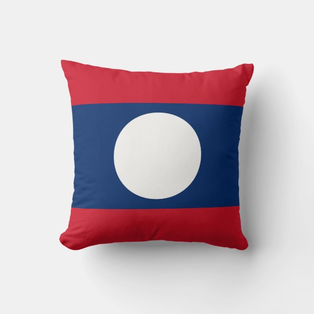 Laos Flag Cushion (Front)