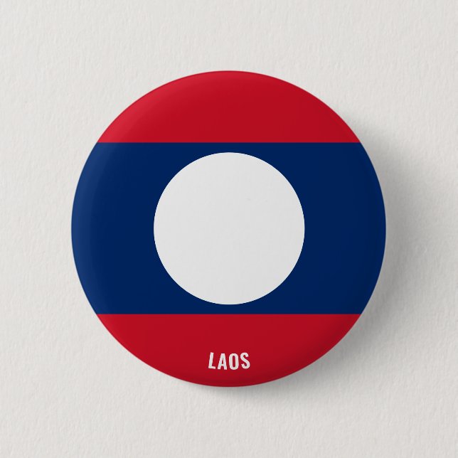 Laos Flag Cute Patriotic 6 Cm Round Badge (Front)