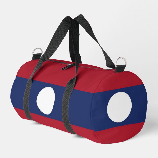 Laos flag duffle bag (Left Corner)