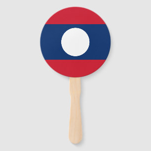 Laos Flag Hand Fan