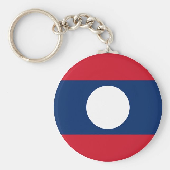 Laos Flag Key Ring (Front)