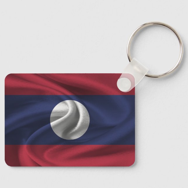 Laos Flag Keychain (Front)