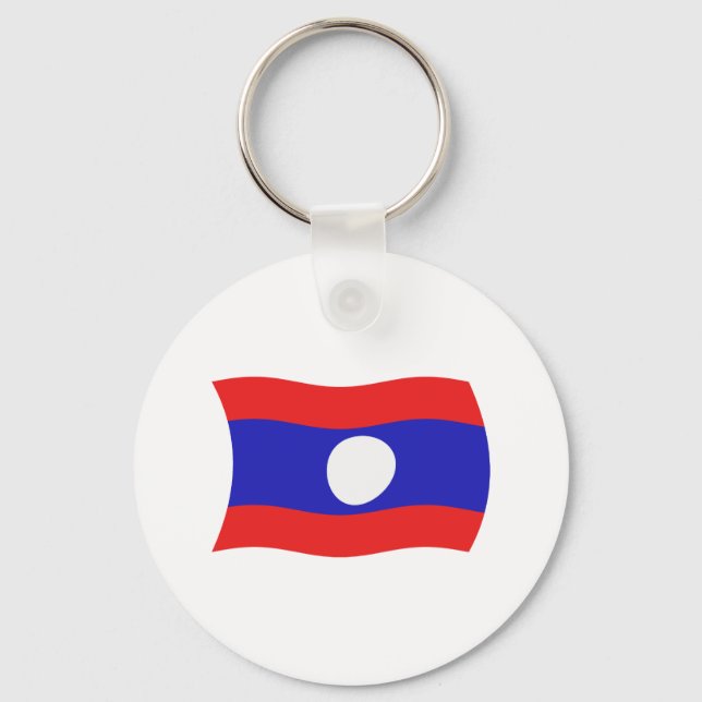 Laos Flag Keychain (Front)
